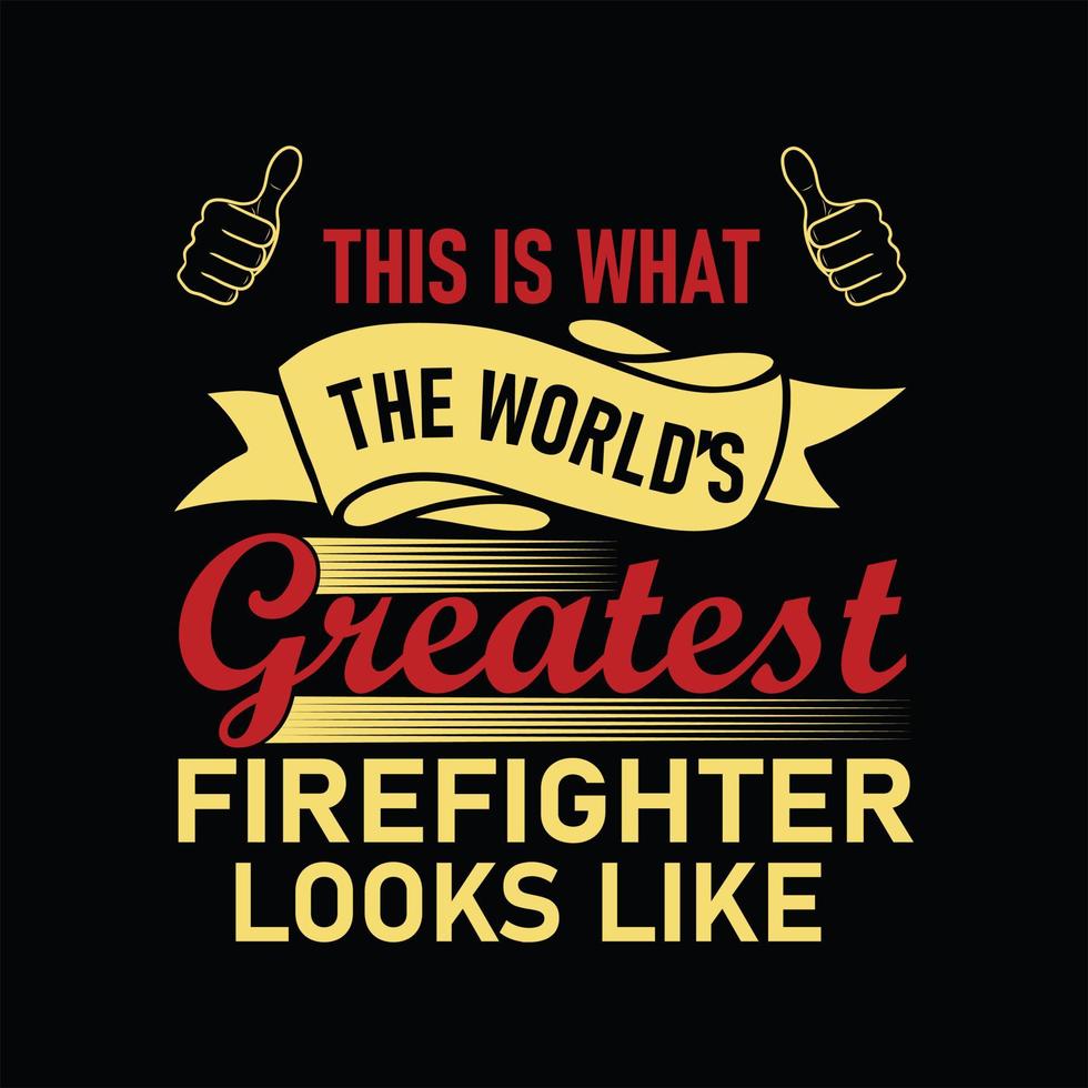 Firefighter T-shirt Design vector
