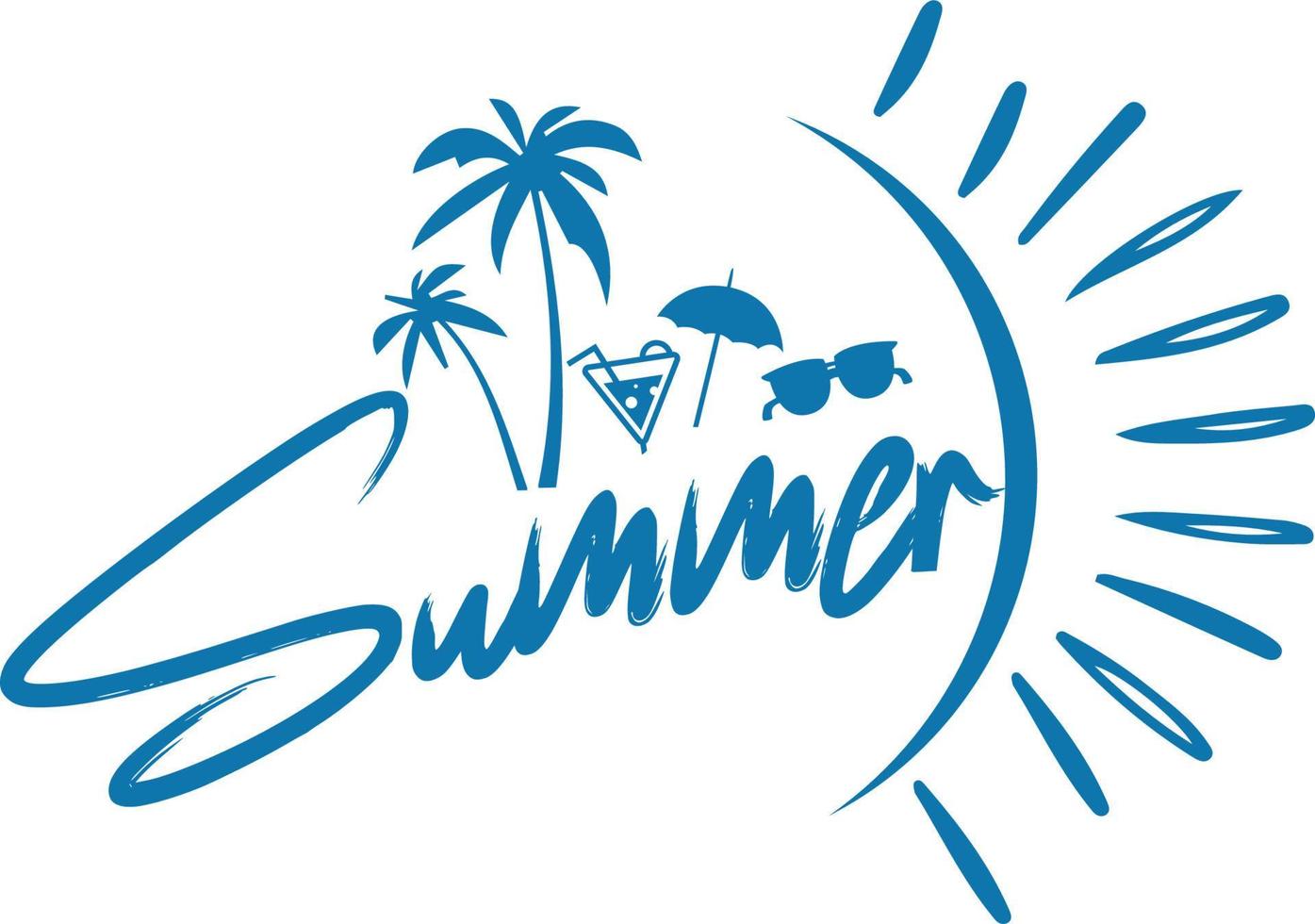 Summer T-shirt Design vector