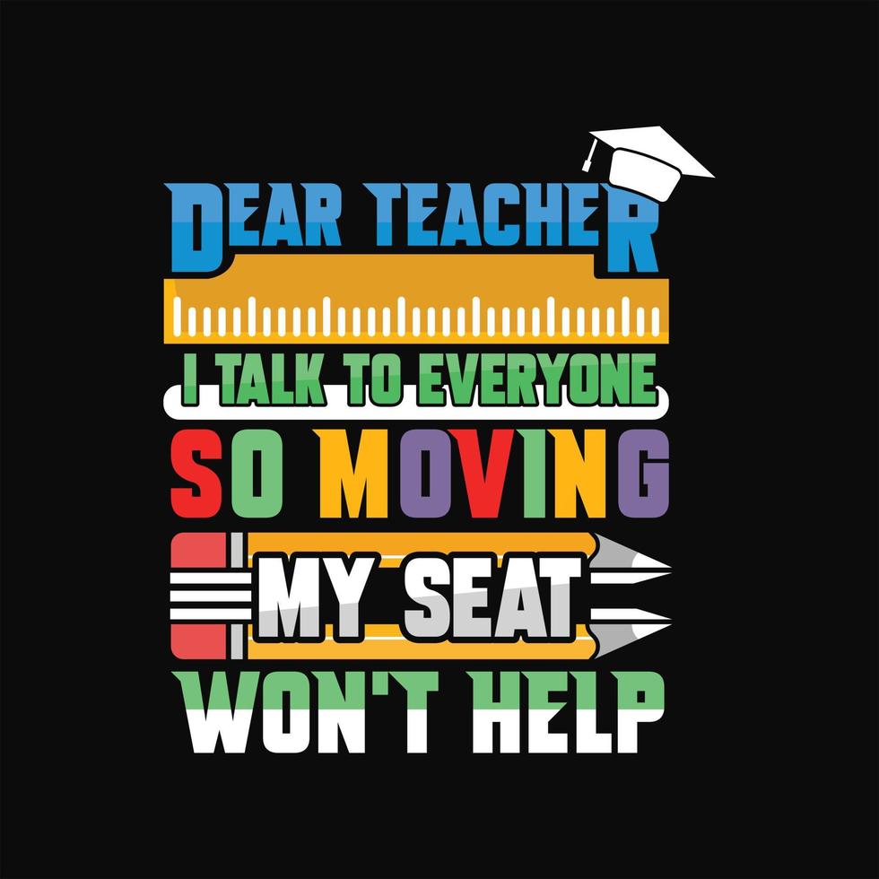 Back To School T-shirt Design vector