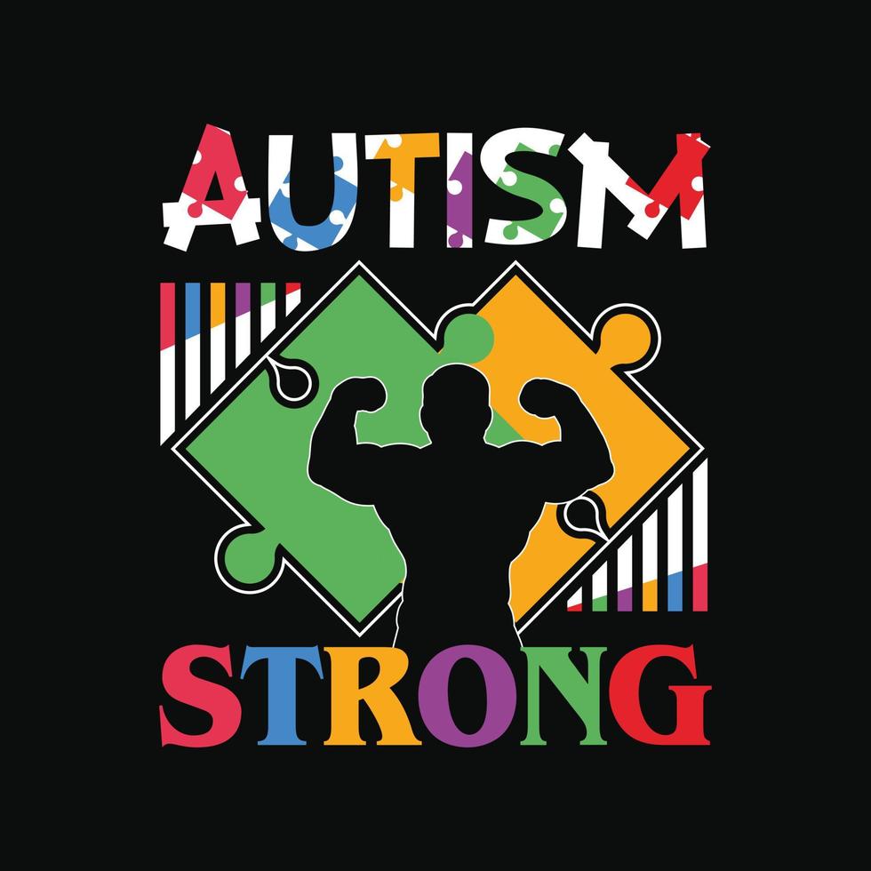 Autism T-shirt Design vector