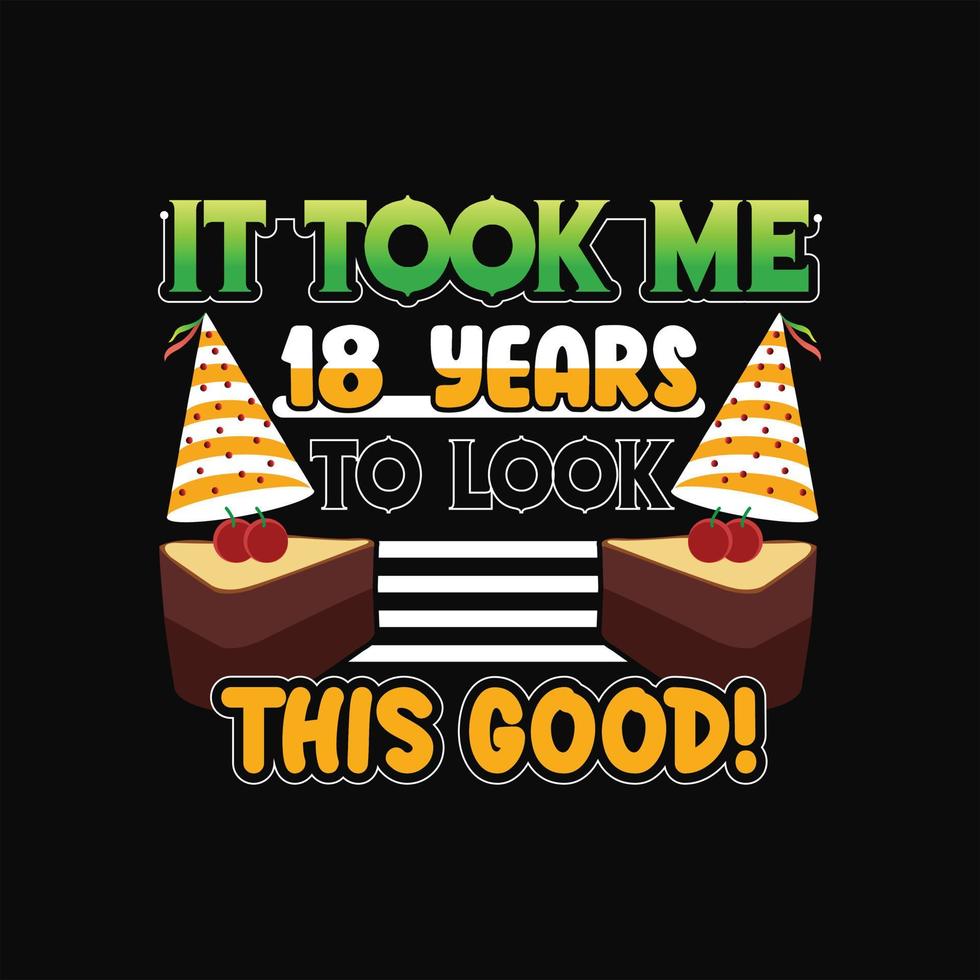 Birthday T-shirt Design vector