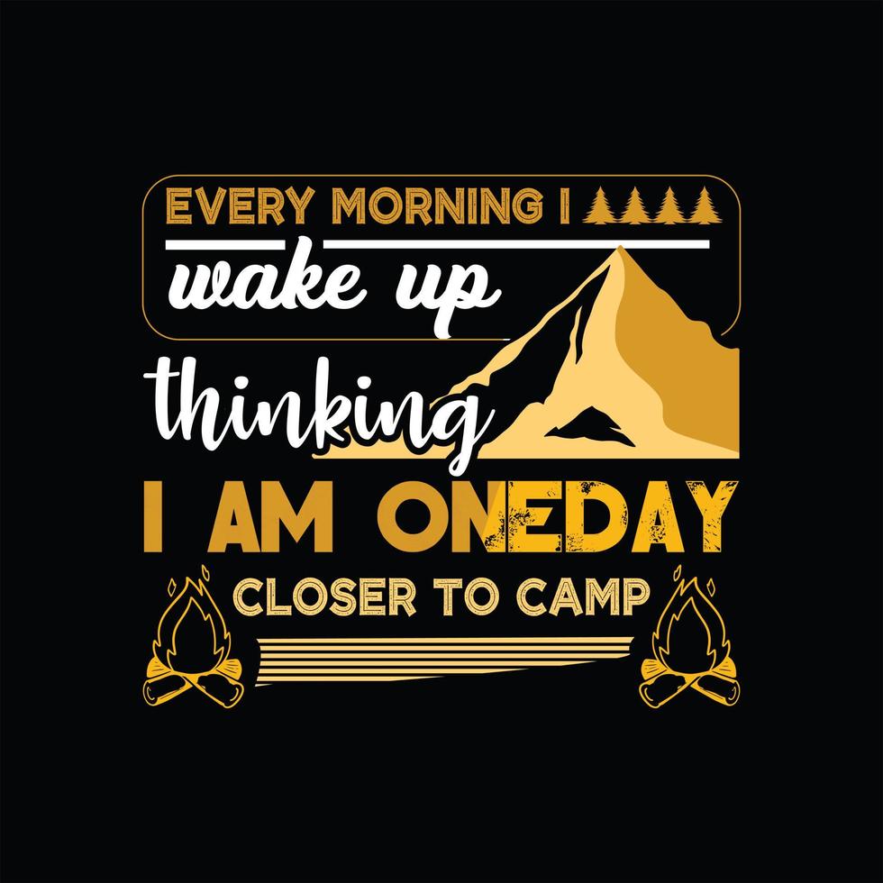 Camping T-shirt Design vector