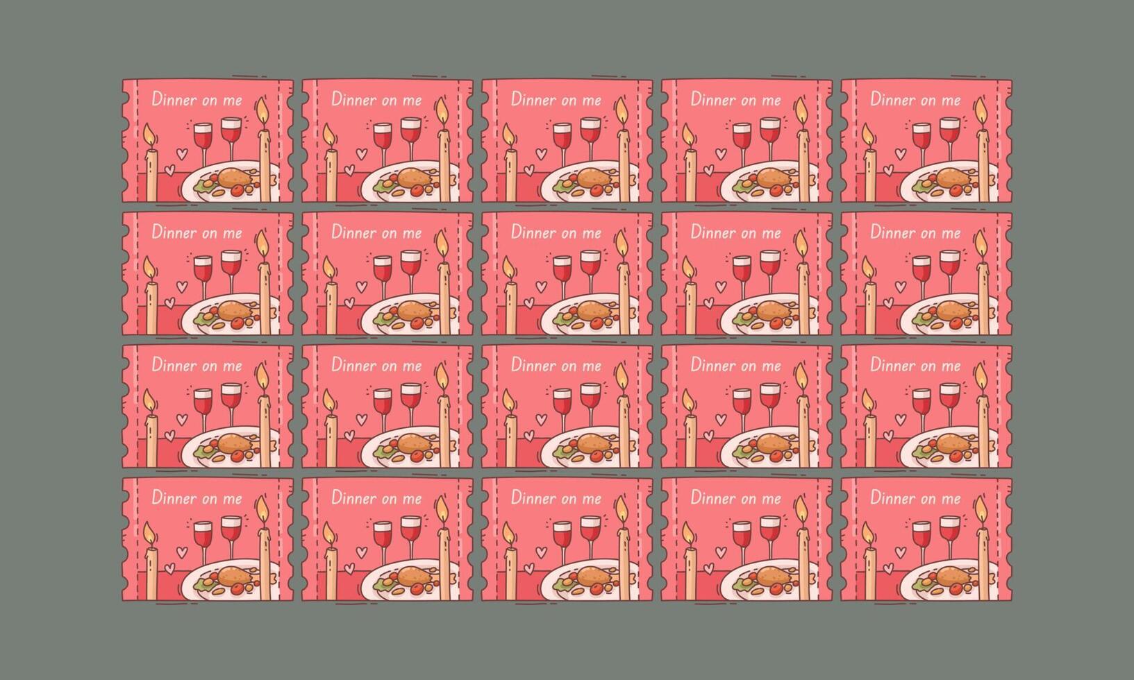 love coupons ticket vector illustration template design set