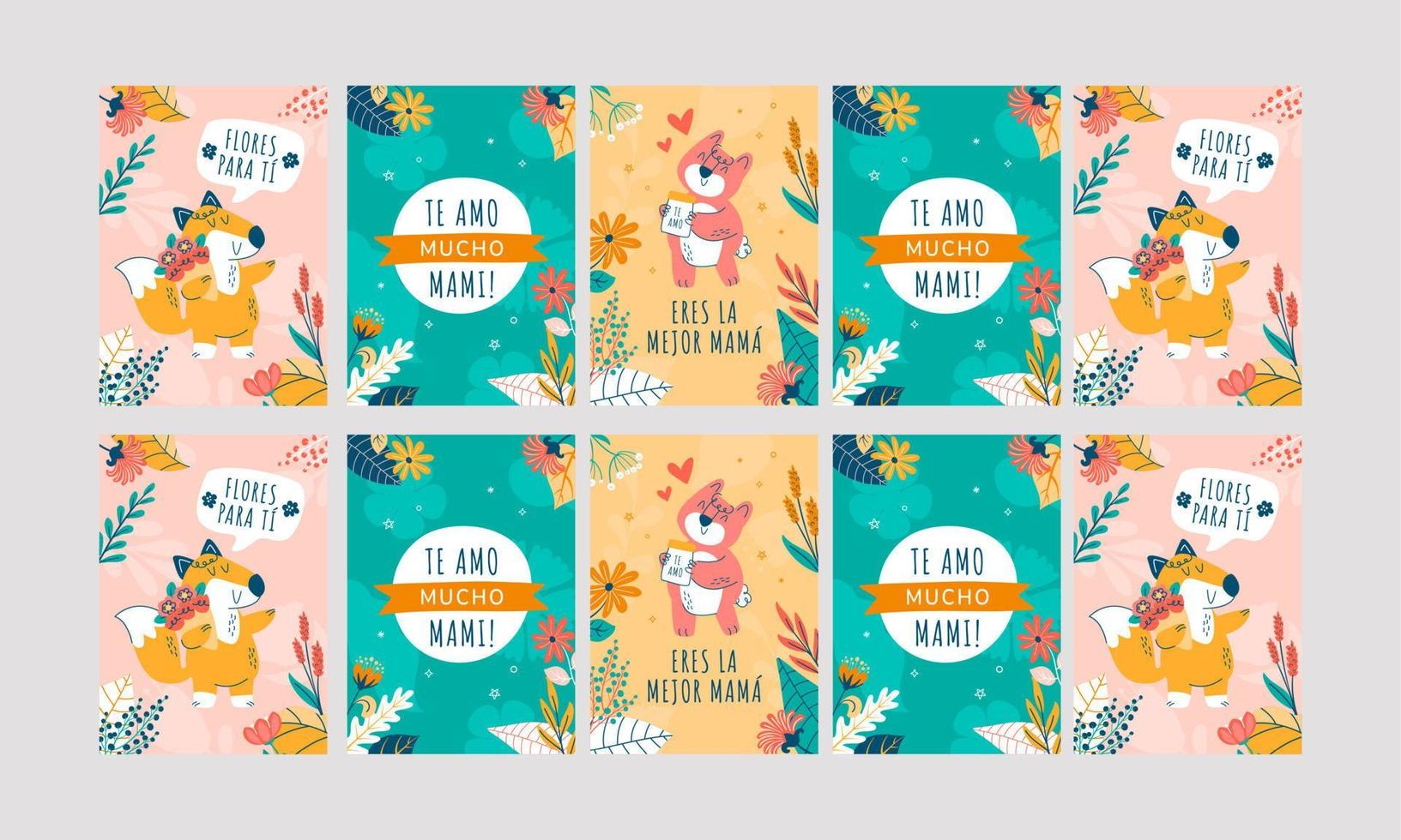 happy mother day social media stories vector flat design