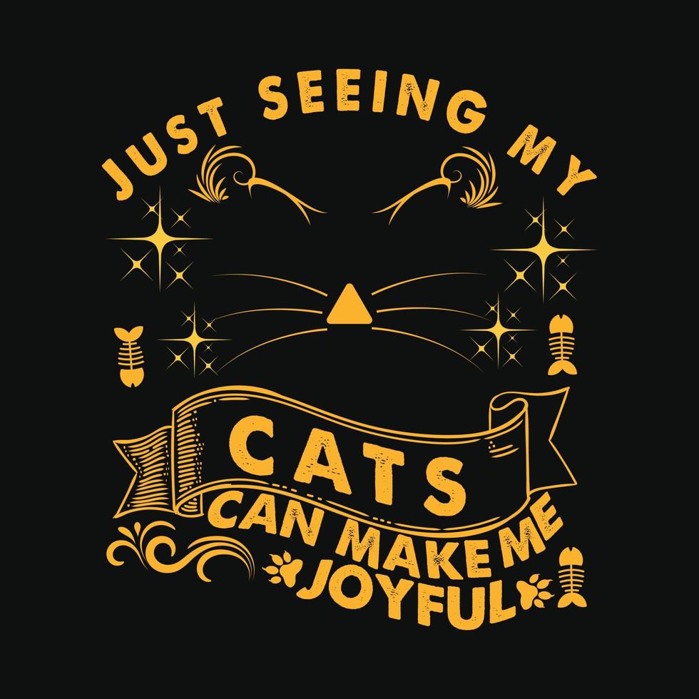 diseño de camiseta de gato vector