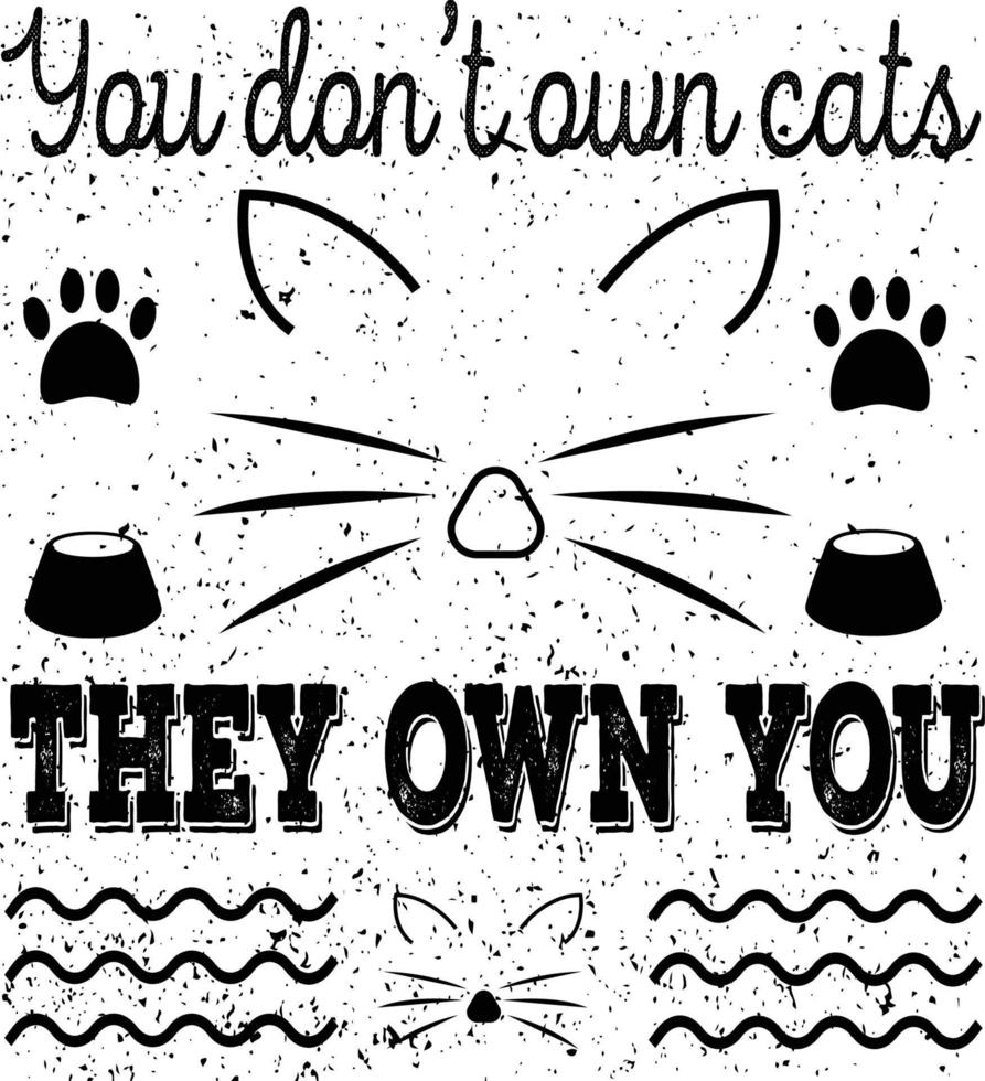Cat T-shirt Design vector