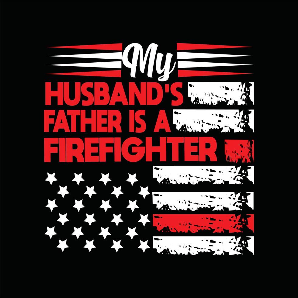 Firefighter T-shirt Design vector