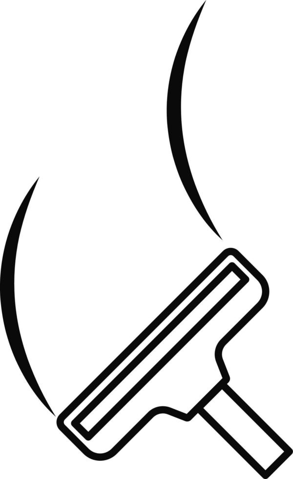 Line vector icon wiper. Outline vector icon on white background