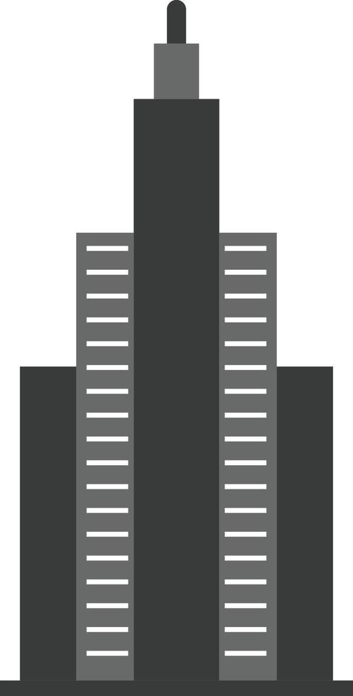 Building vector icon. Building illustration black an white vector icon isolated on white background - Vector. Building icon.
