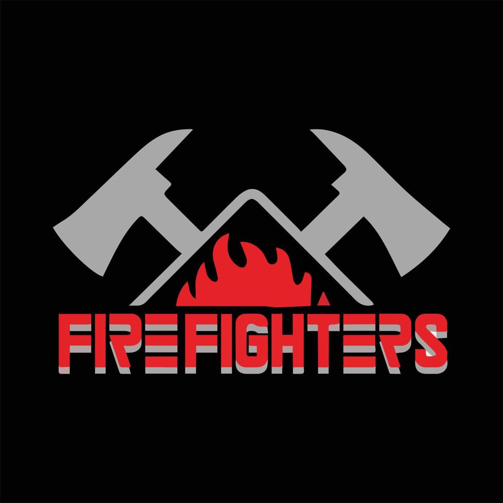 Firefighter T-shirt Design vector