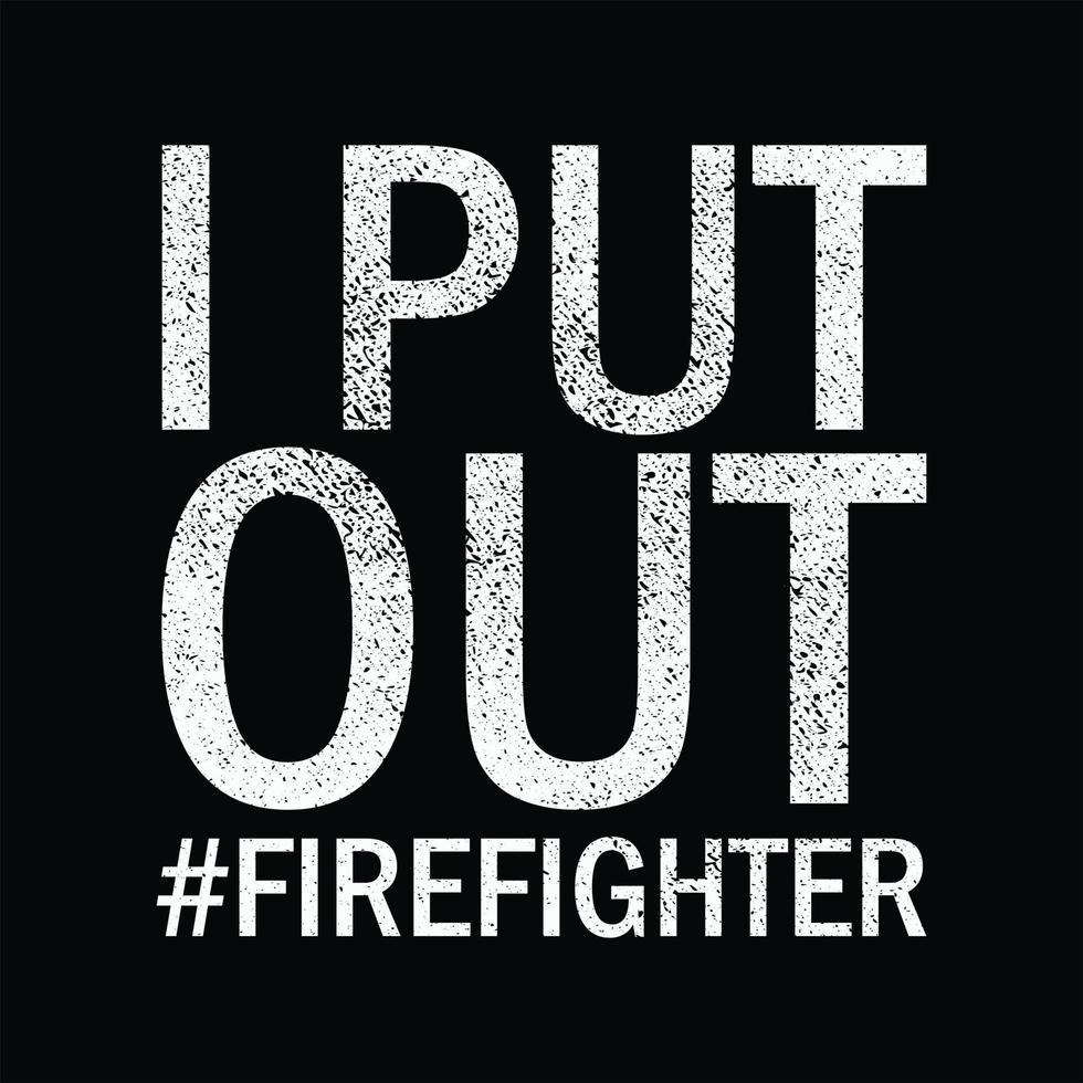 Firefighter T-shirt Design vector
