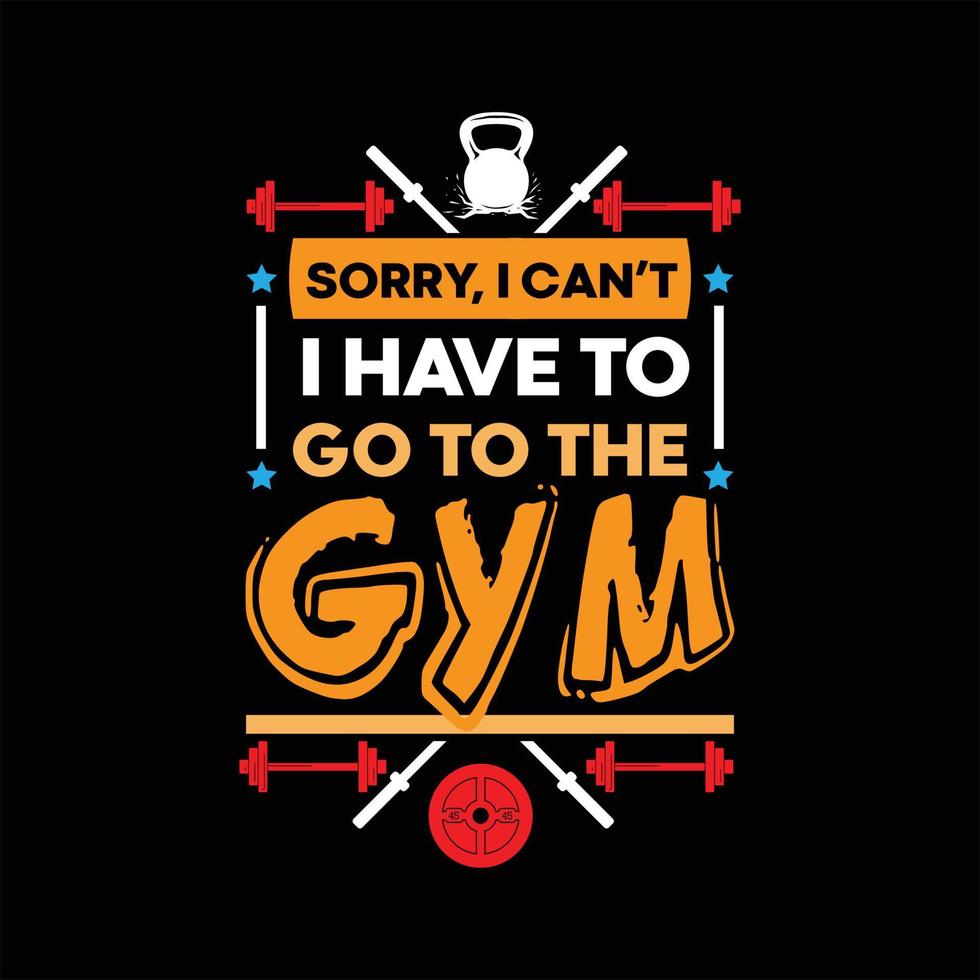 Gym T-shirt Design vector