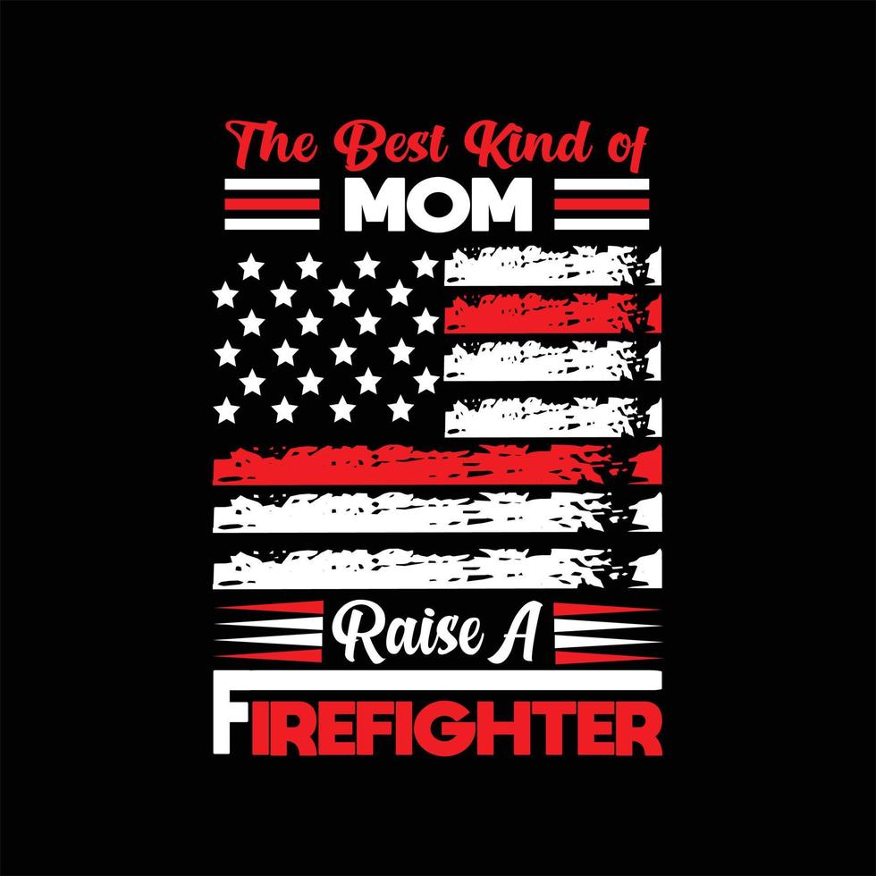 Firefighter T-shirt Design vector