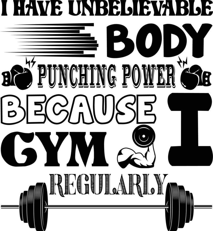 Gym T-shirt Design vector