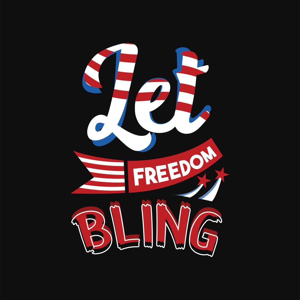 4th July T-shirt Design vector