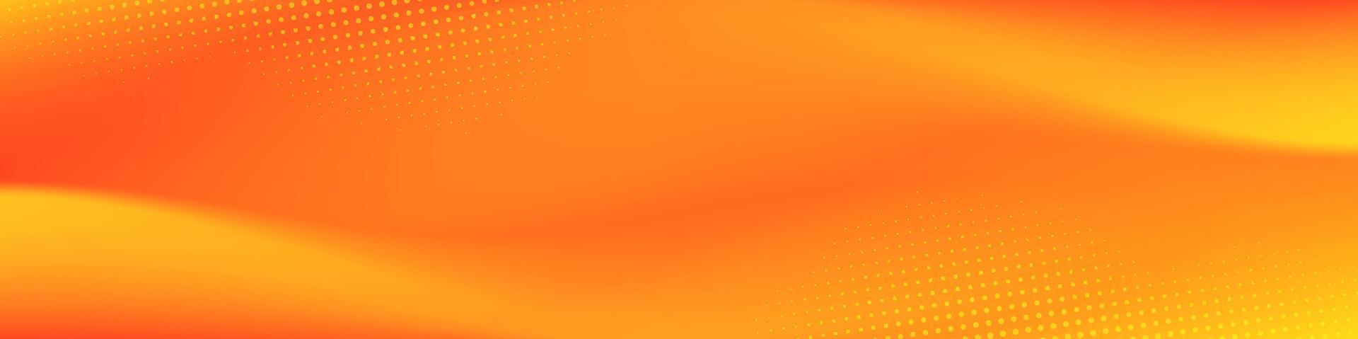 Abstract yellow and  orange Gradient mesh Banner Template. vector