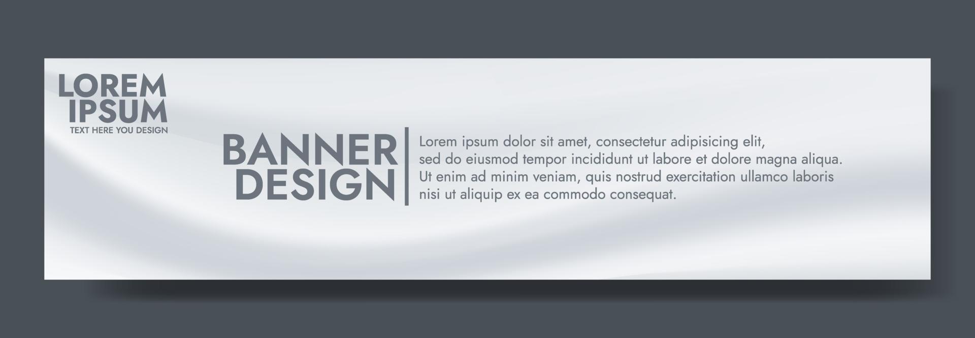 Abstract White and grey Gradient mesh Banner Template. vector