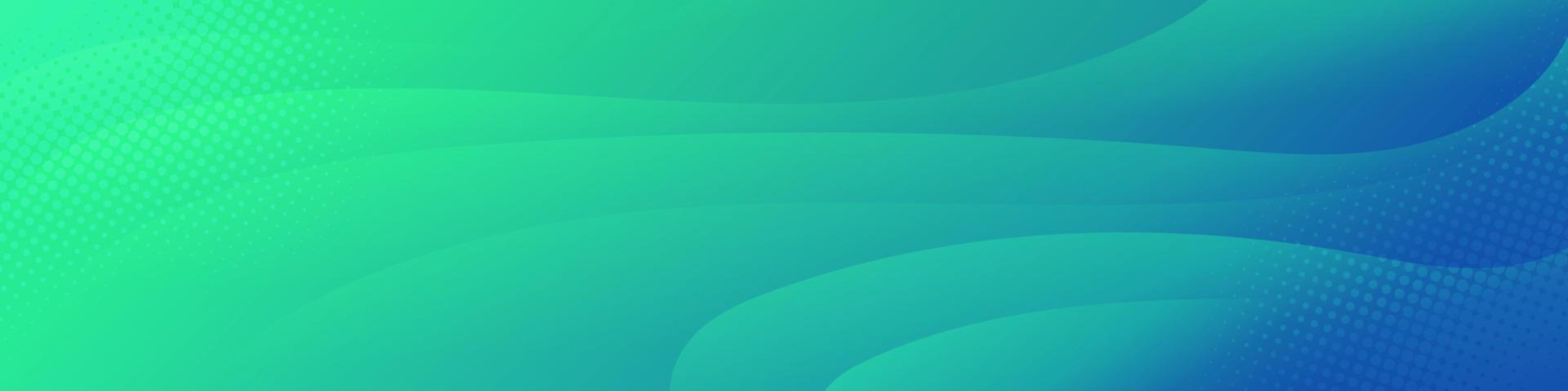 Abstract Gradient green and blue  Fluid Wave Banner Template vector