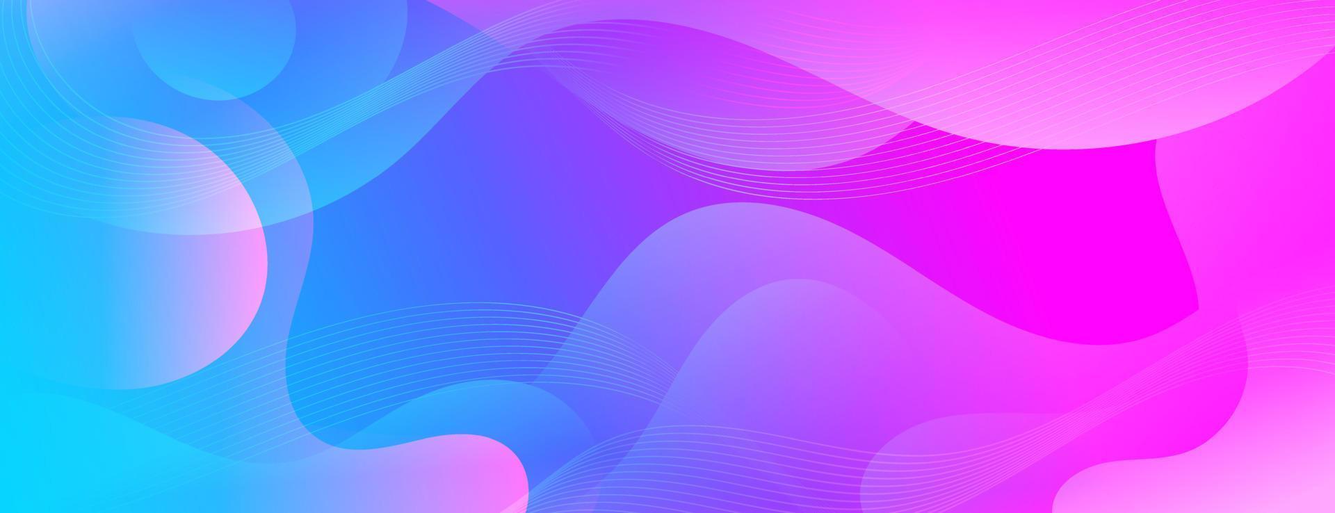 Abstract Gradient Purple and blue Fluid Wave Background vector