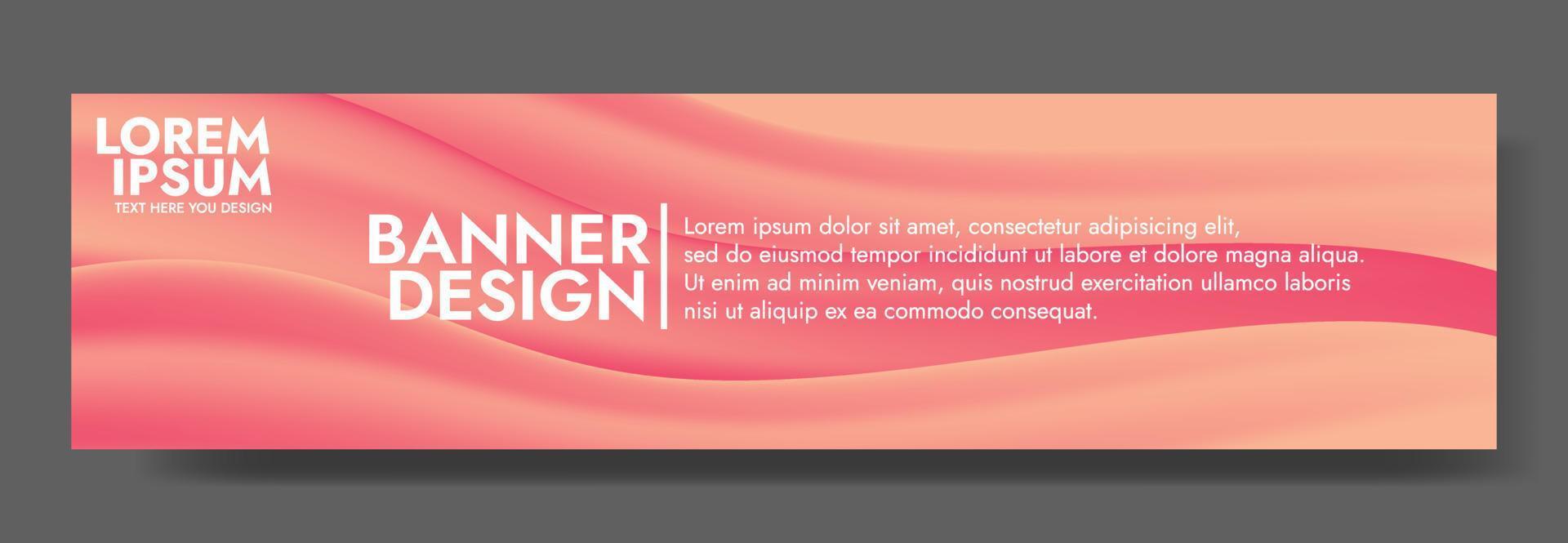 Abstract pink and orange colorful mesh Banner Template. vector