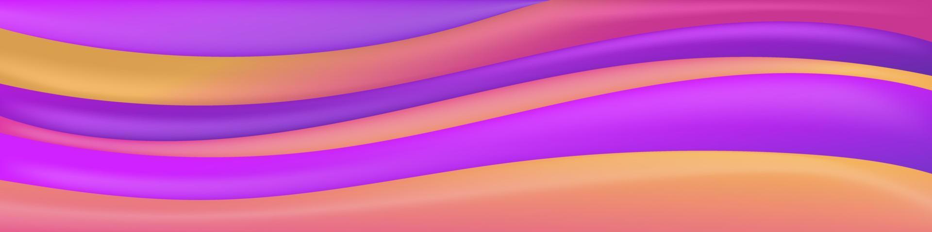 Abstract colorful orange and purple  liquid Wave Banner Template vector