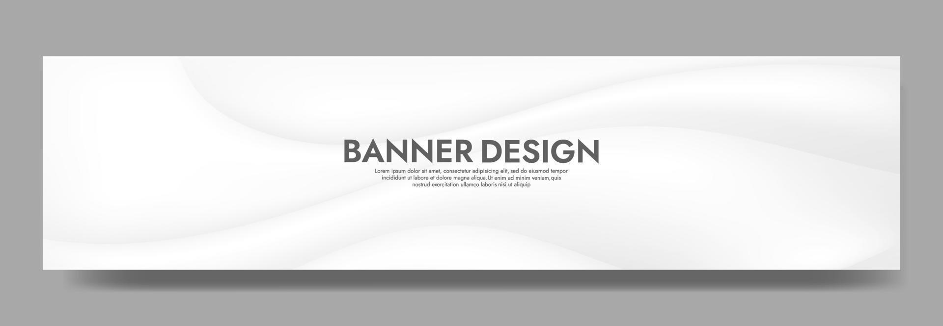 Abstract Gradient white and grey  liquid Wave Banner Template vector