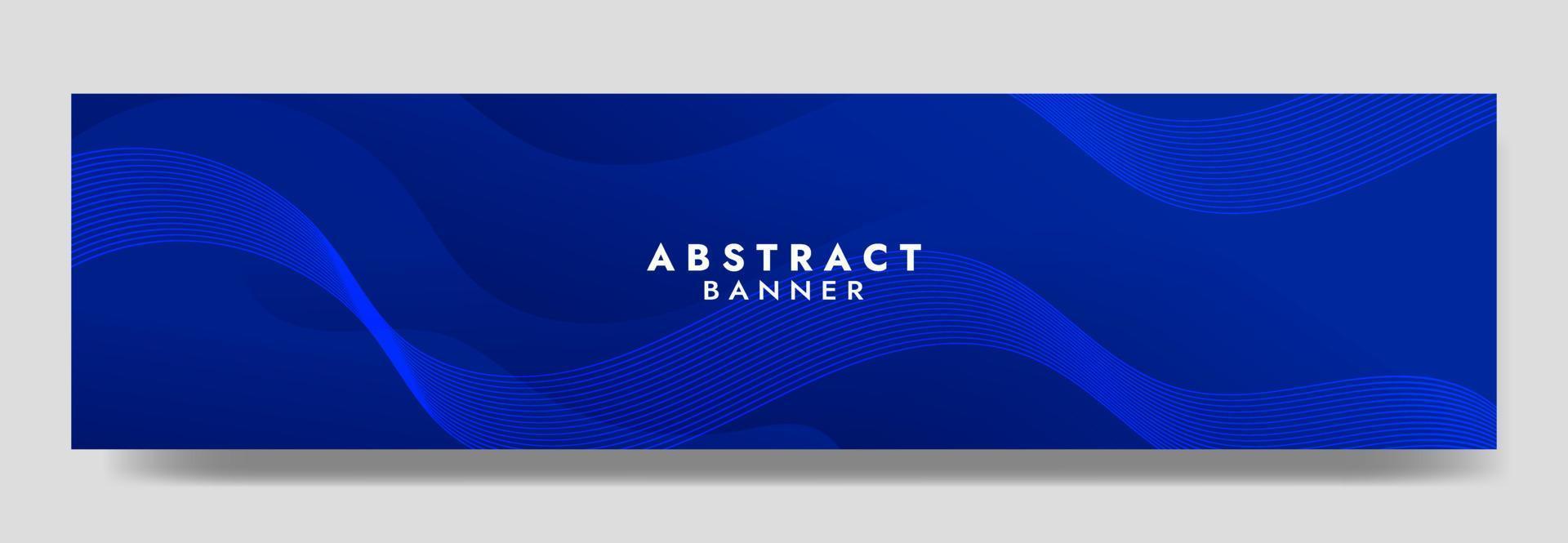 Abstract Gradient dark blue  liquid Wave Banner Template vector