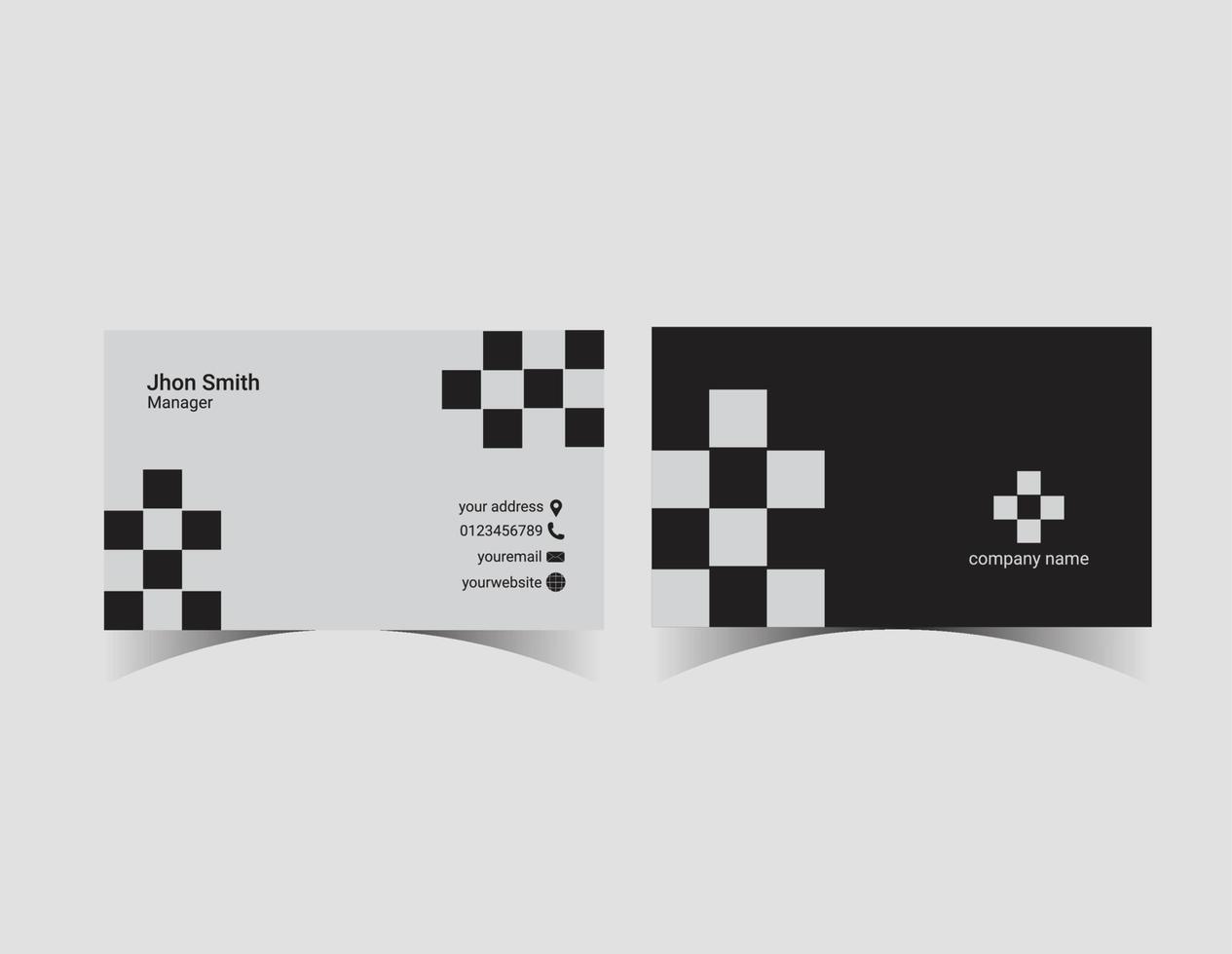 Modern business card template. Modern minimalist business card template design. vector