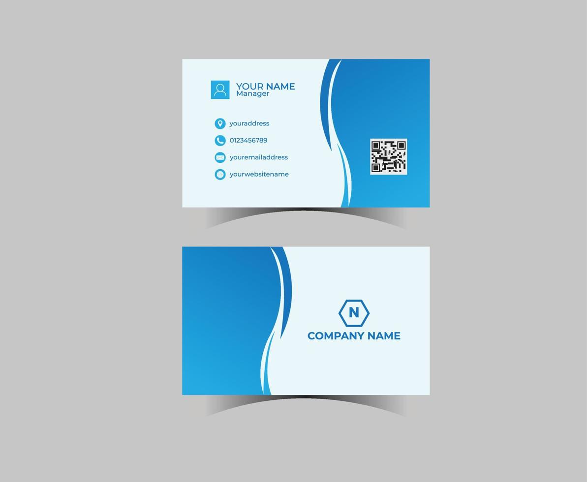 moderno corporativo negocio tarjeta modelo. negocio tarjeta diseño. moderno visitando tarjeta. vector