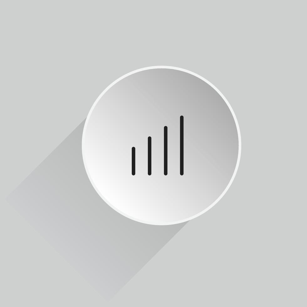 network icon 3d, icon button vector