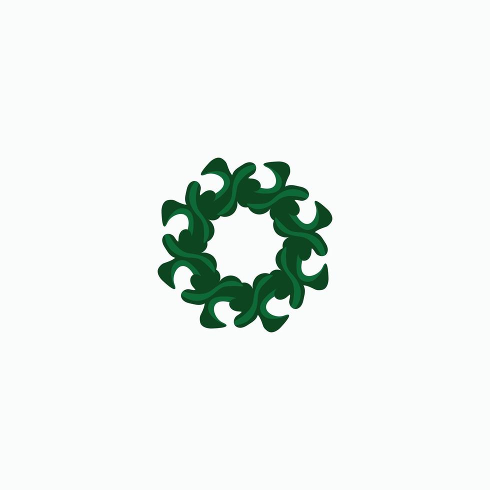 Green Abstract Circle logo or symbol. vector