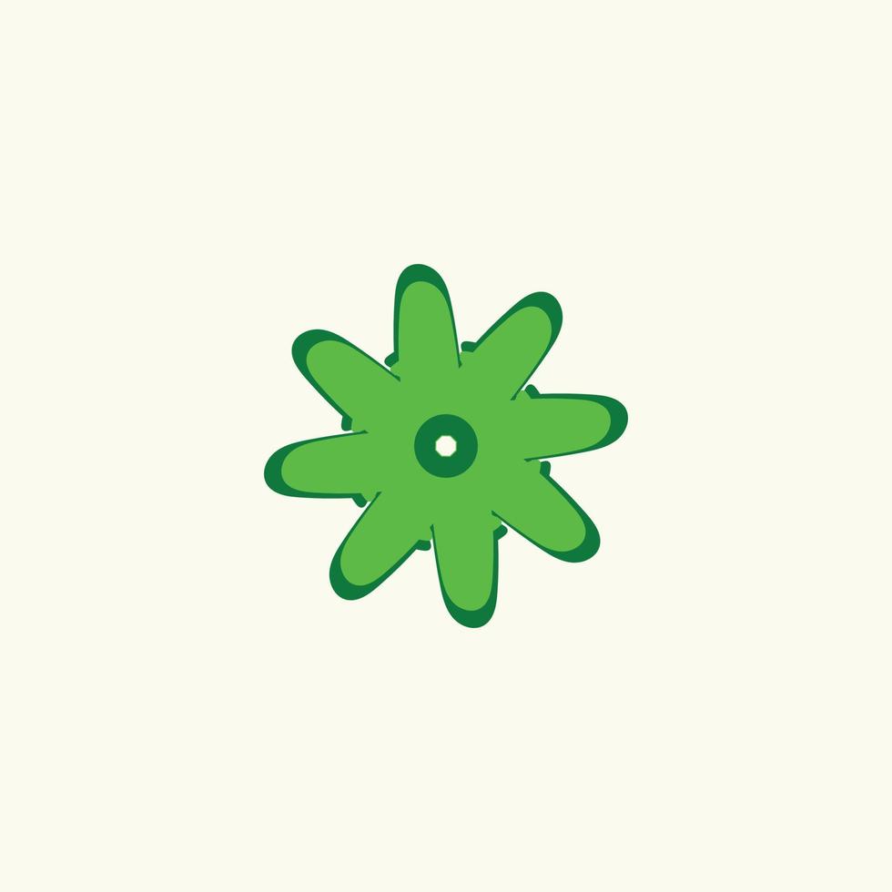 Green abstract circle logo or symbol. vector