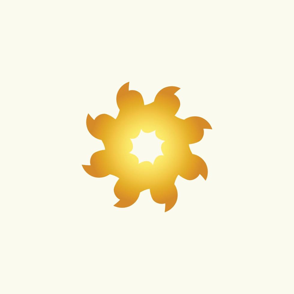 Abstract circle Logo with fire color vector