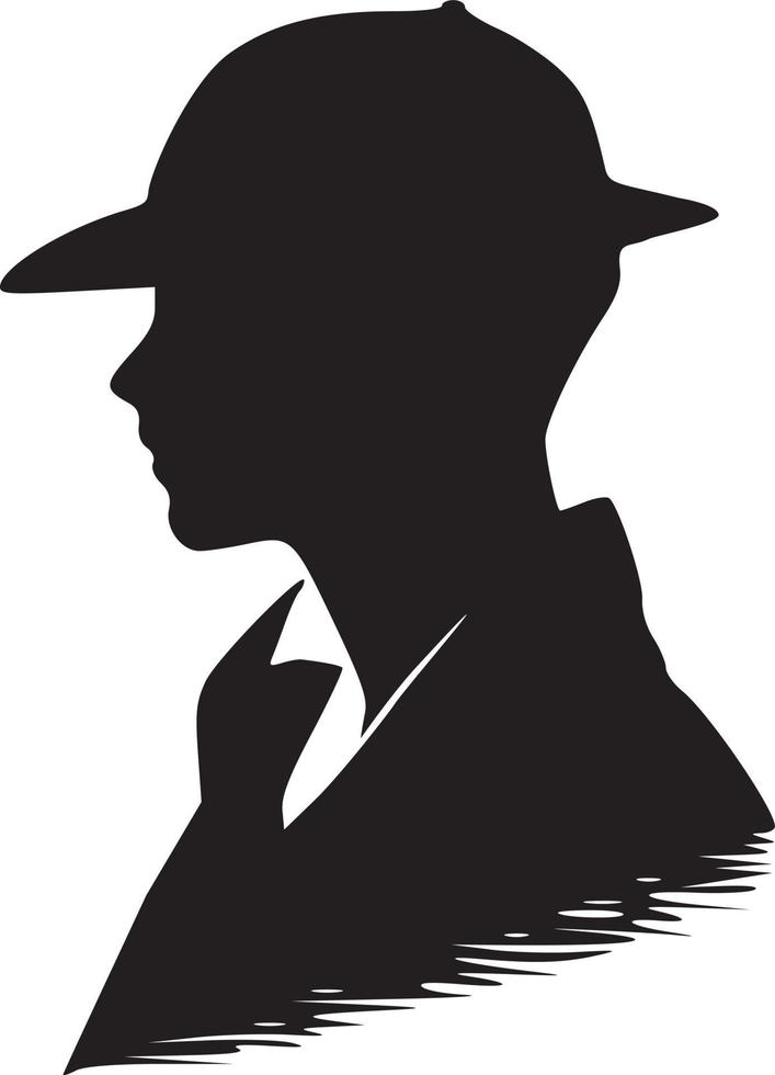 Hunter Profile Silhouette vector