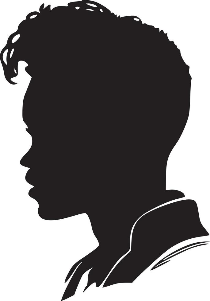 Man Profile Silhouette vector