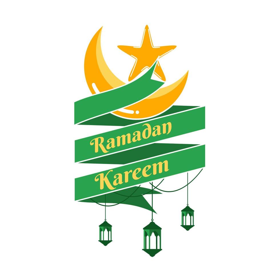 Ramadan themed Islamic accessories illustration vector