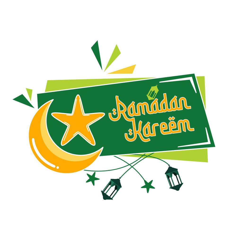 Ramadan themed Islamic accessories illustration vector