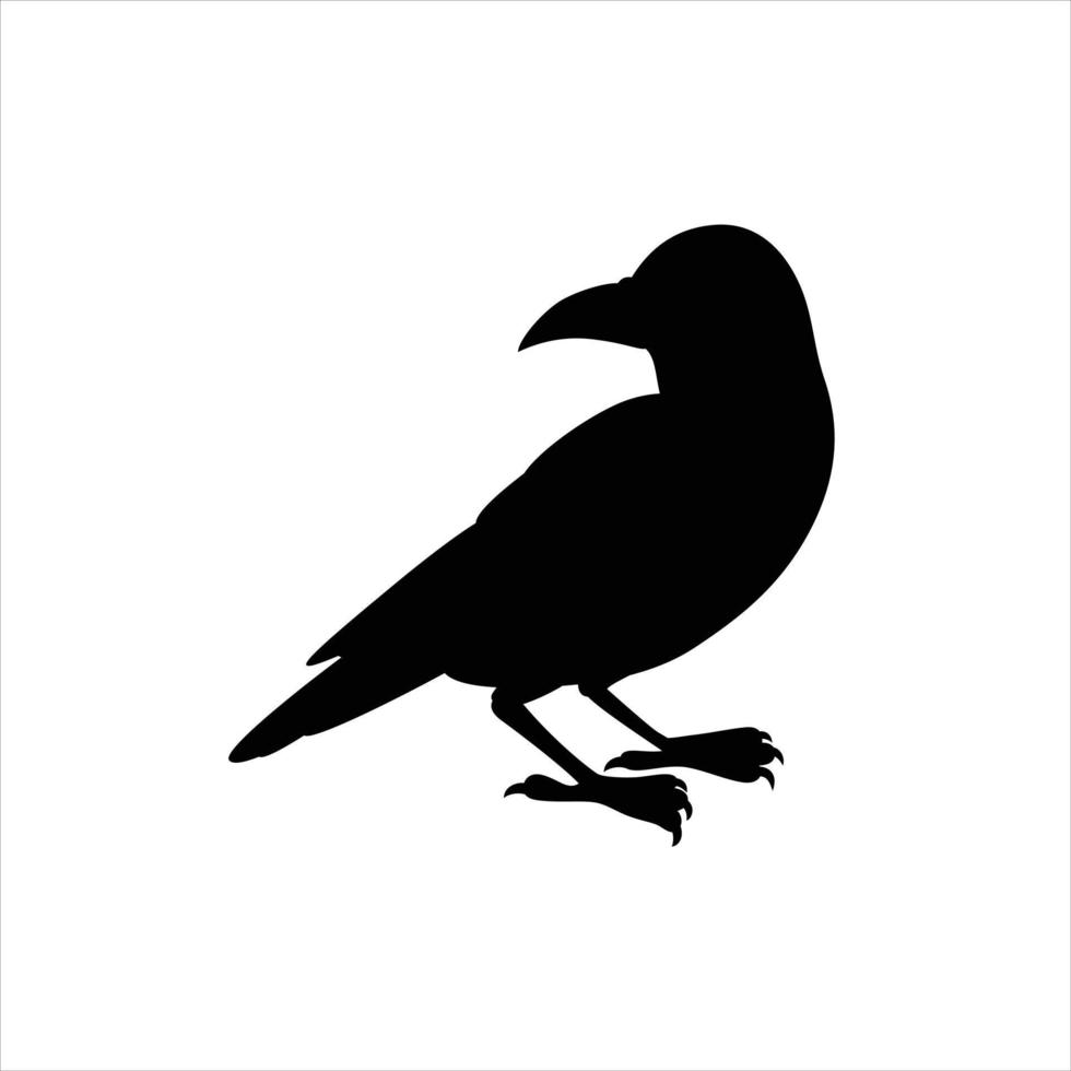 negro cuervo silueta vector