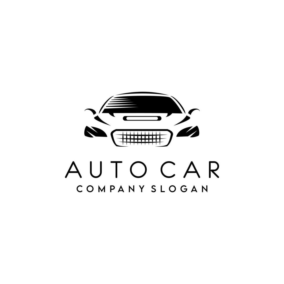 Auto car logo design with concept sports vehicle icon silhouette on white background, vector illustration. Suitable for your design need, logo, illustration, animation, etc.