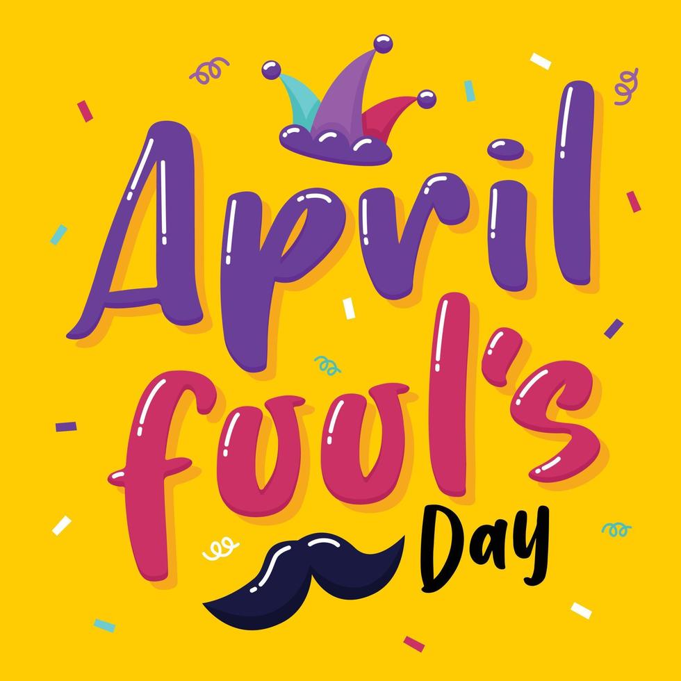 Vector April Fool's Day Social Post Illustration