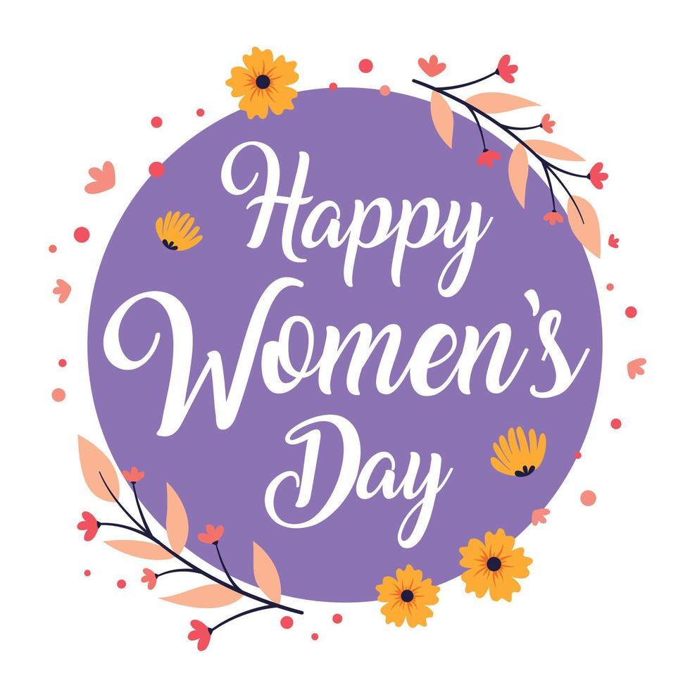 Illustration Happy Women's Day Social Post vector