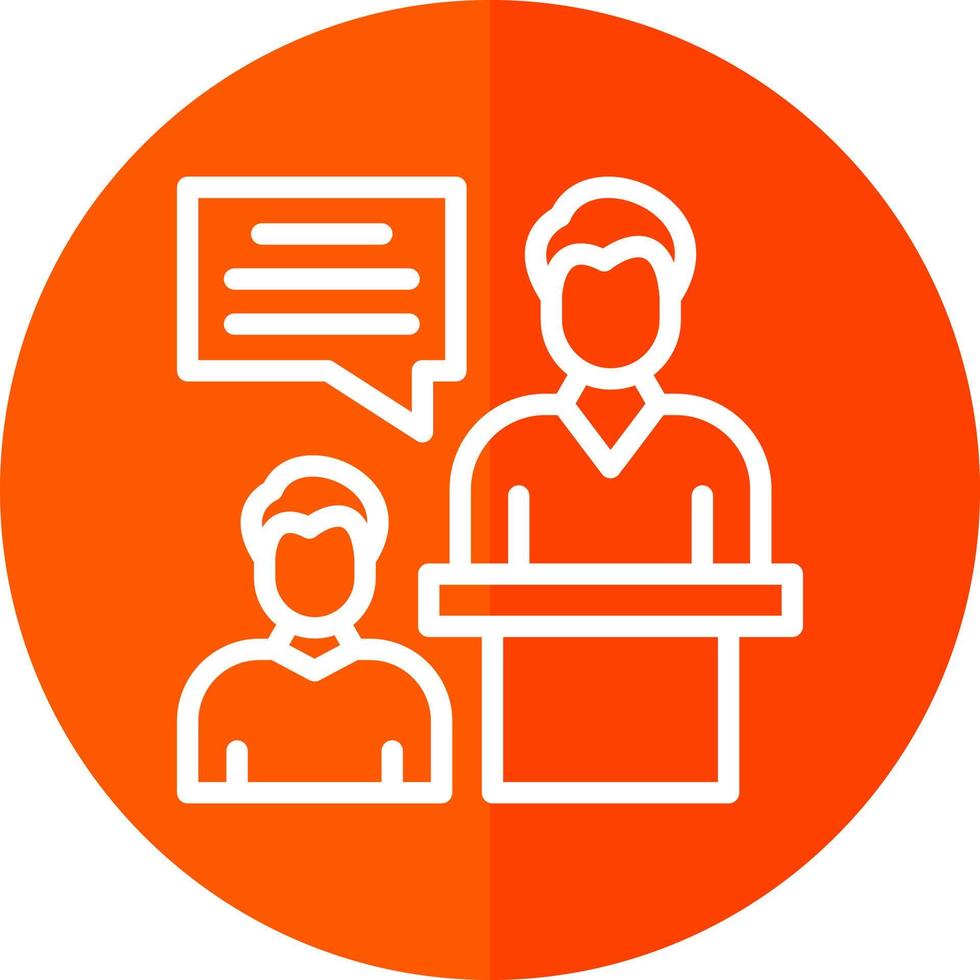 Job Interview Vector Icon Design