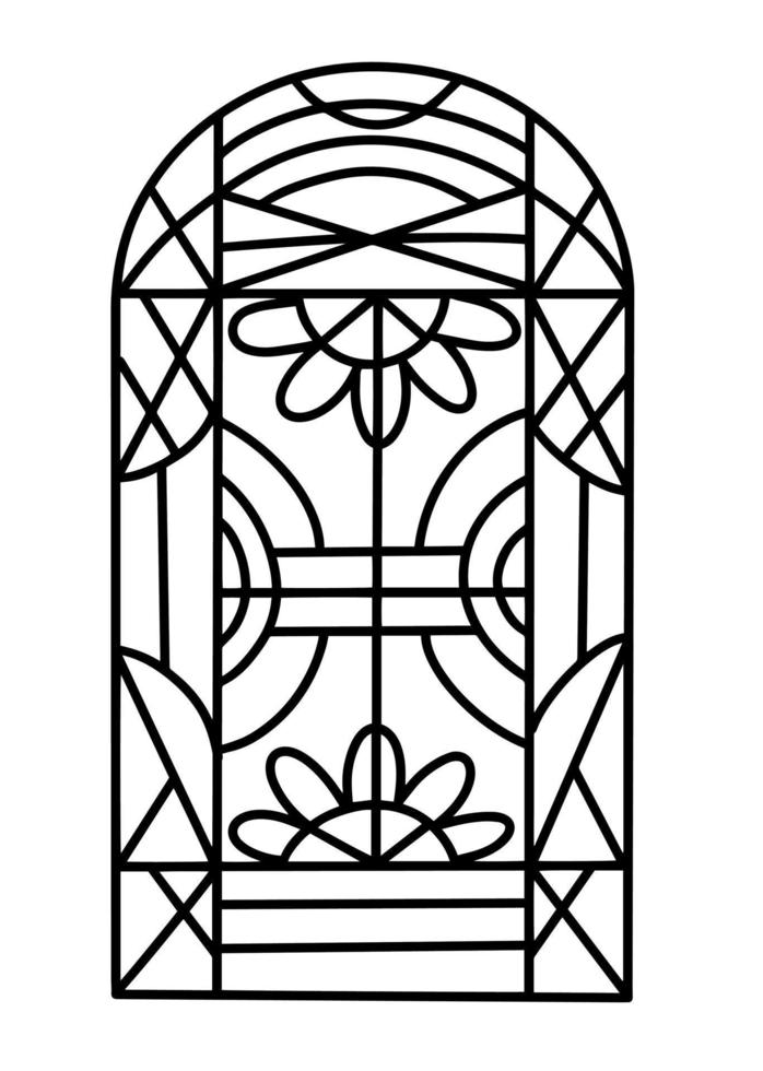 Church glass outline vector