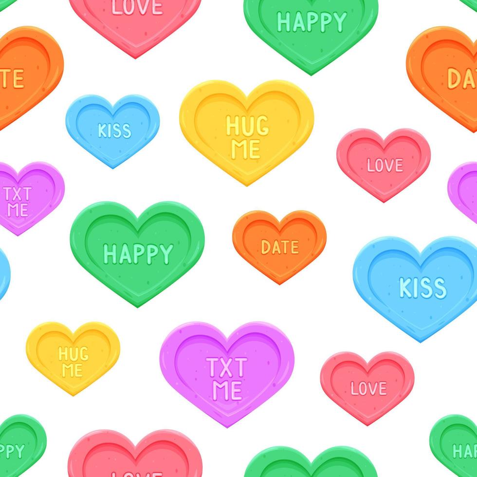 Heart candy conversation pattern vector