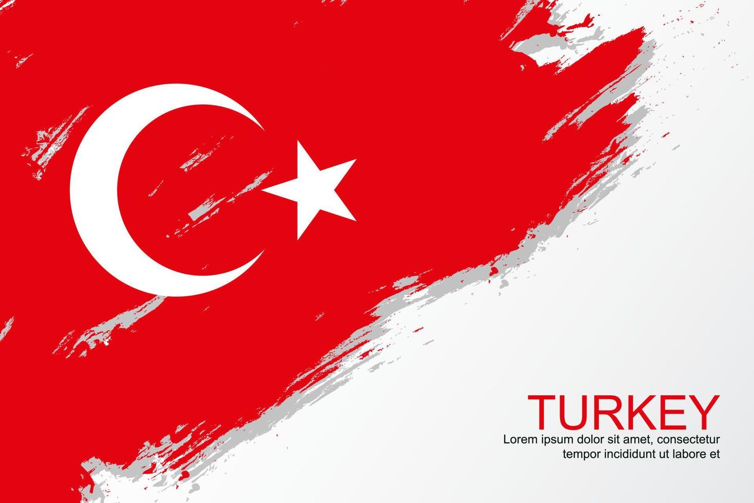 Turkey flag illustration in vector design