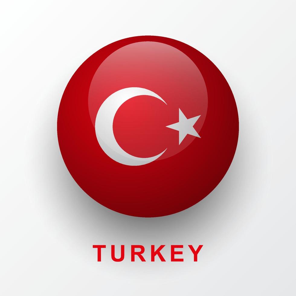 Turkey flag illustration in vector design