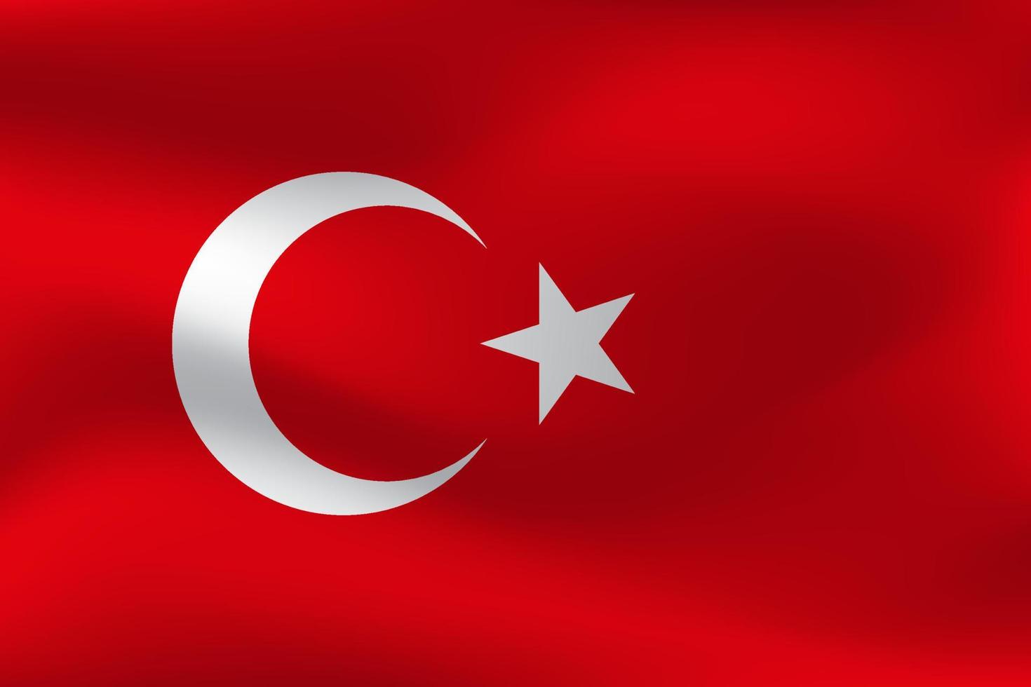 Turkey flag illustration in vector design