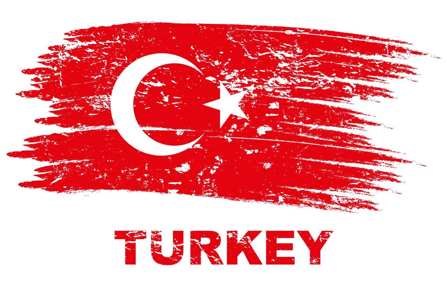 Turkey flag illustration in vector design