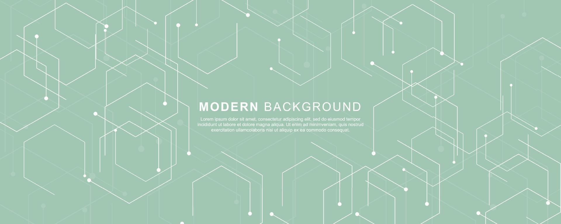 Medical and healthcare banner with hexagonal shape vector