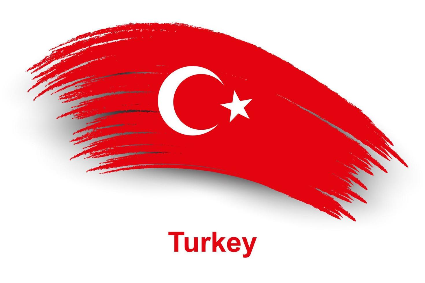 Turkey flag illustration in vector design